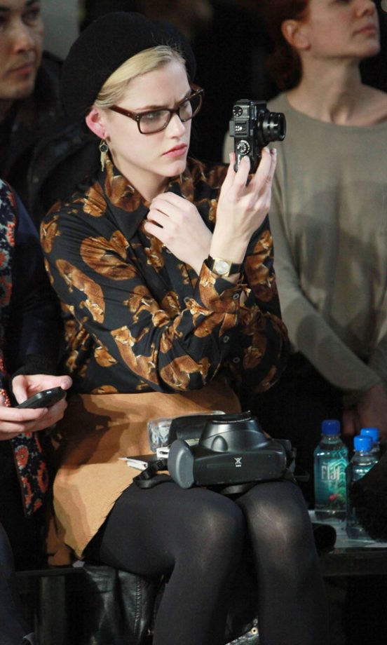 Lara Stone Took Snaps At Helmut Lang's Fashion Show AW12