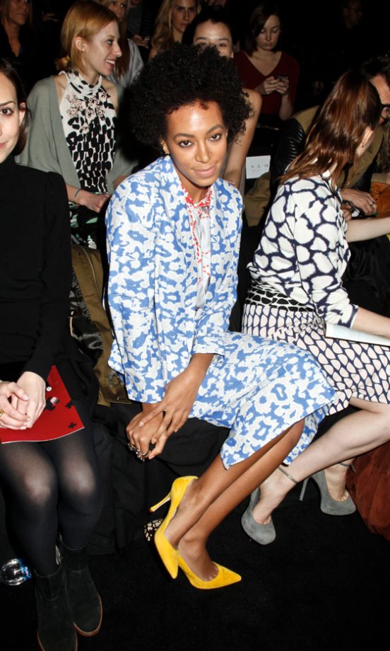 Solange Knowles At Diane Von Furstenberg's AW12 Fashion Show