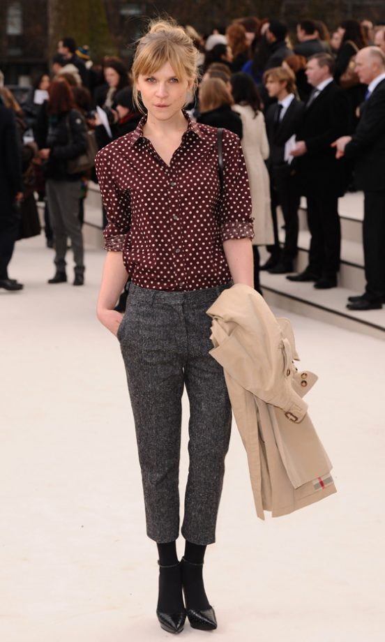 Clémence Poésy At The Burberry Prorsum Fashion Show AW12