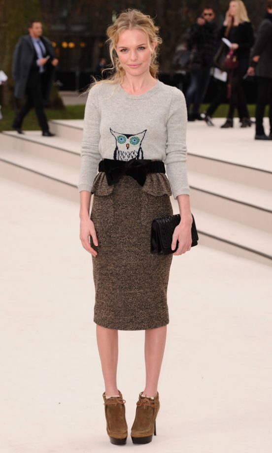 Kate Bosworth Hit The Burberry Prorsum Fashion Show AW12