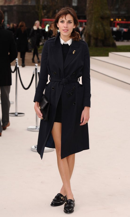 Alexa Chung Worked Dressed Down Chic At The Burberry Prorsum Fashion Show AW12