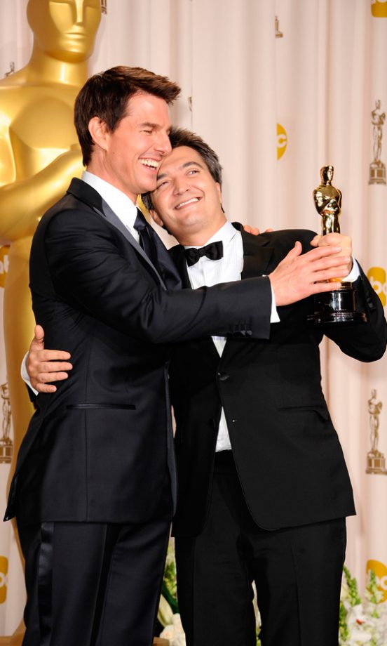Tom Cruise And Thomas Langmann At The Oscars 2012