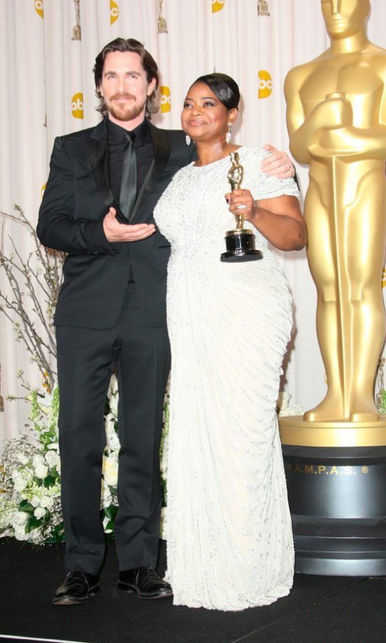 Octavia Spencer And Christian Bale At The Oscars 2012