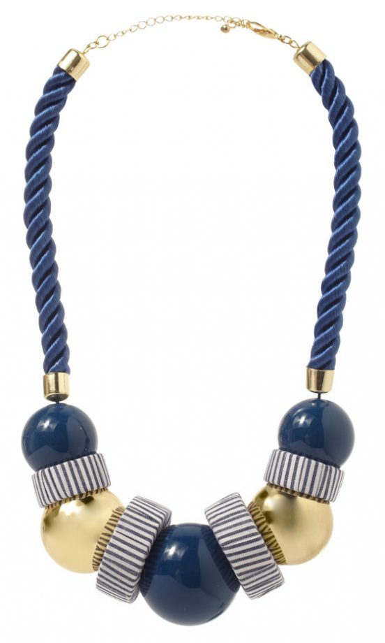 Primark SS12 Blue And Gold Necklace