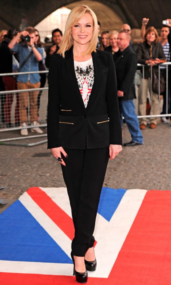 Amanda Holden Does Masculine Chic In A Tailored Suit, 2012