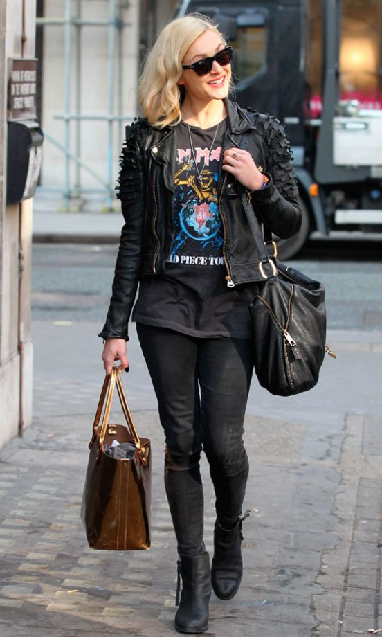 Fearne Cotton Works The Rock Chick Look Outside Radio 1, 2012