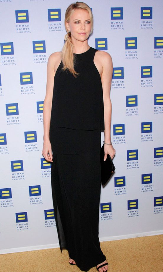 Charlize Theron Wows In A Column Dress, March 2012