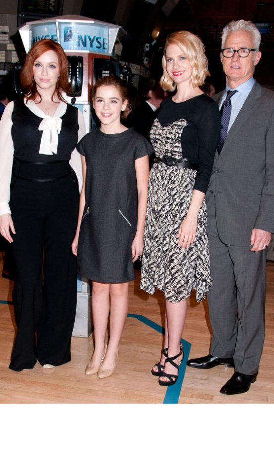 January Jones, Christina Hendricks, Kiernan Shipka And John Slattery At Mad Men, 2012