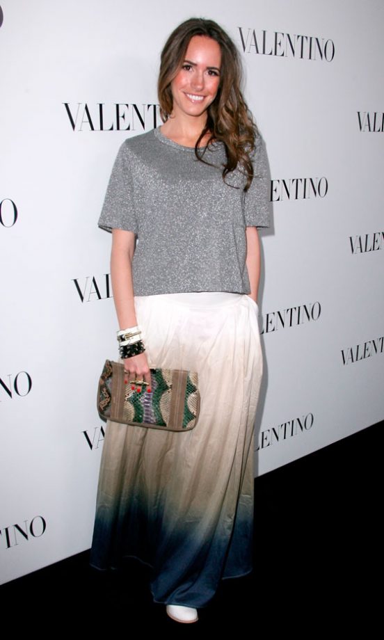 Louise Roe Wears An Ombré Maxi, 2012