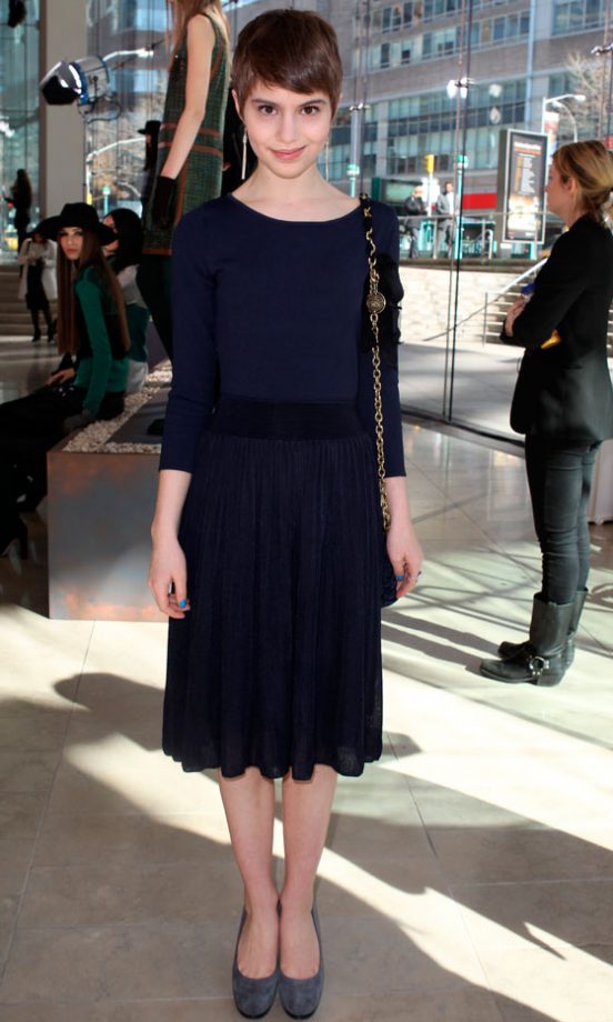 Sami Gayle In A Navy Outfit At Fashion Week, 2012