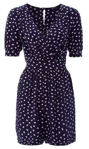 George heart print playsuit