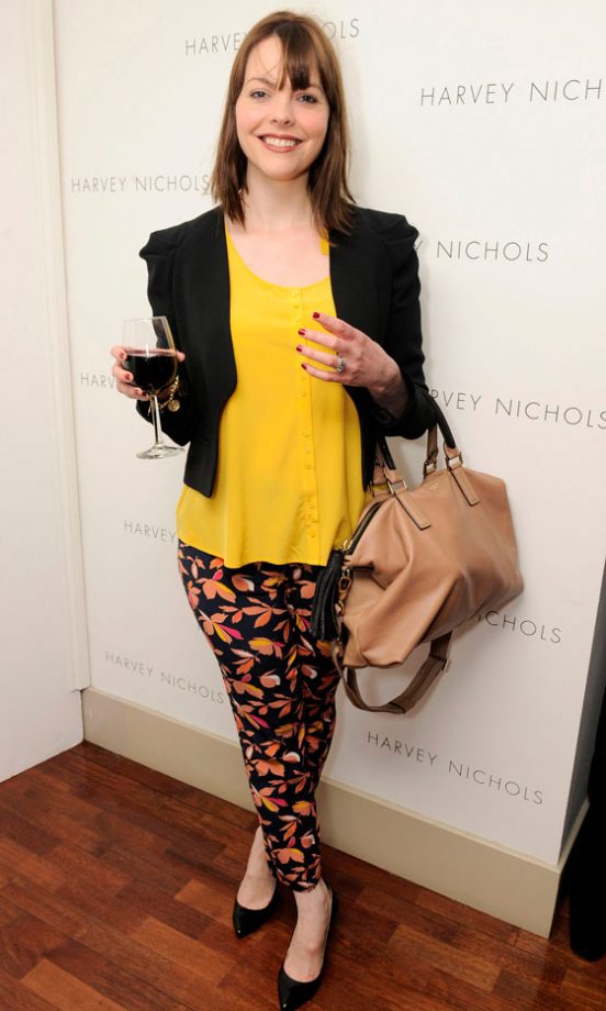 Kate Ford Does Statement Print Trousers With A Sharp Blazer At Harvey Nichols, 2012