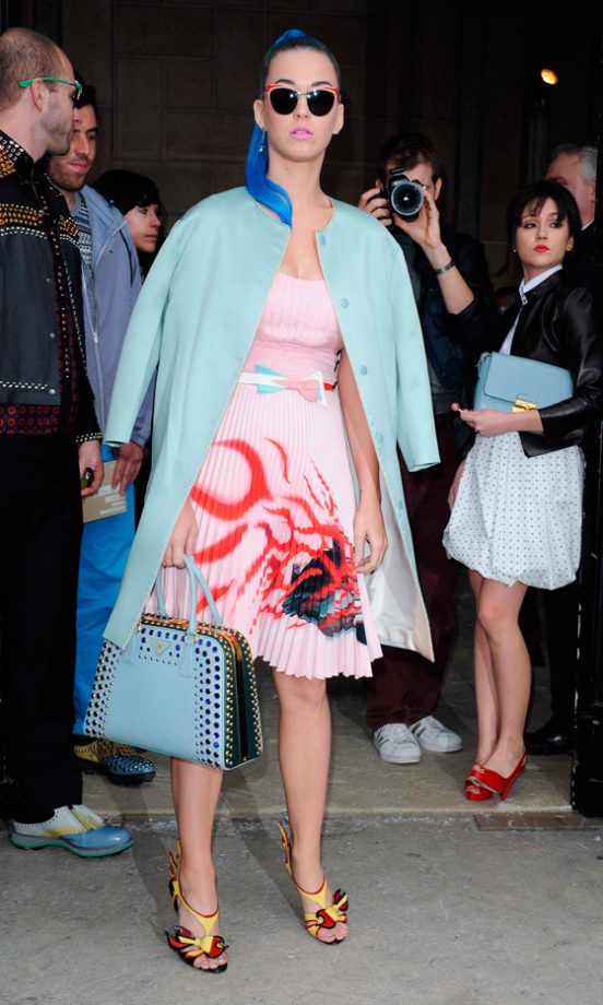 Katy Perry Turned Heads At The Miu Miu Show Wearing Prada Flame Sandals, 2012