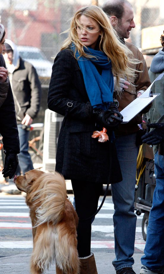 Blake Lively Filming Gossip Girl