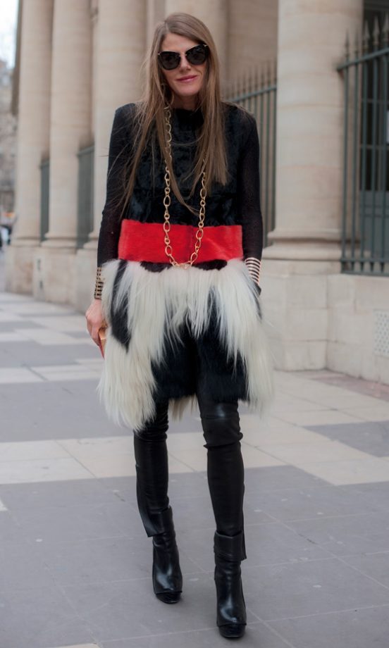 Anna Dello Russo Out And About At Paris Fashion Week AW12