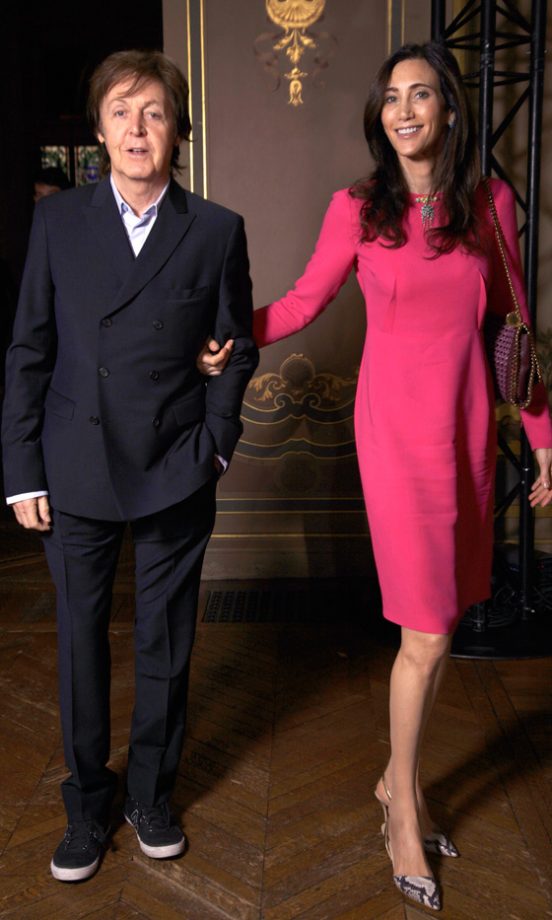 Sir Paul McCartney And Nancy Shevel At The Stella McCartney Fashion Show AW12