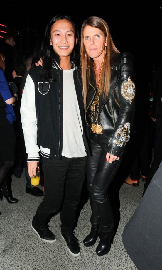 Alexander Wang And Anna Dello Russo At The Kanye West Fashion Show AW12