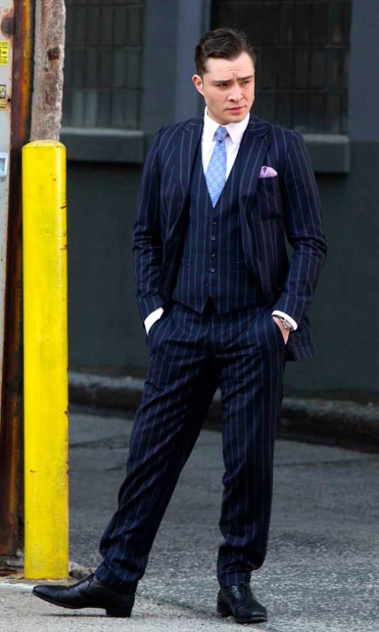 Ed Westwick Filming On The Set Of Gossip Girl In New York, March 2012