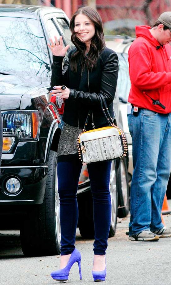 Michelle Trachtenberg On The Set Of Gossip Girl In New York, March 2012