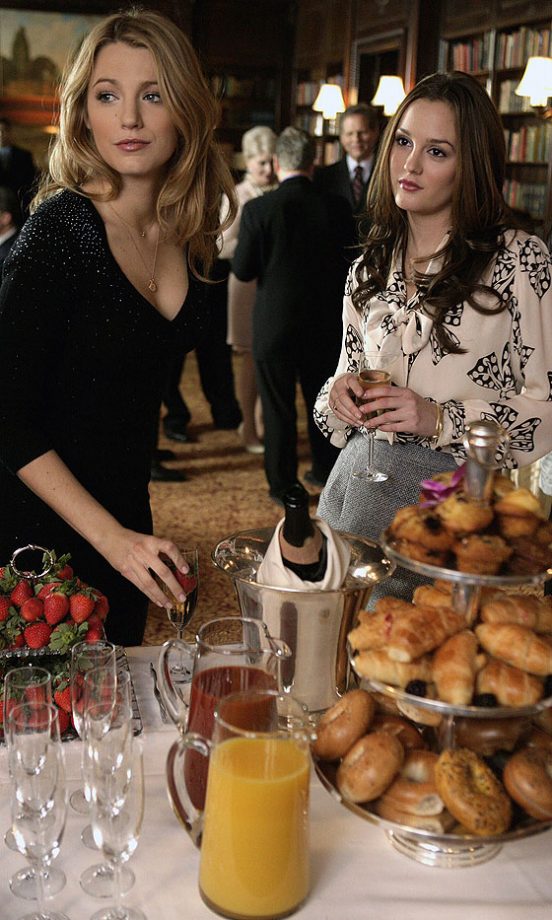 Blake Lively And Leighton Meester As Serena And Blair At The Reading Of Bart Bass' Will, 2009