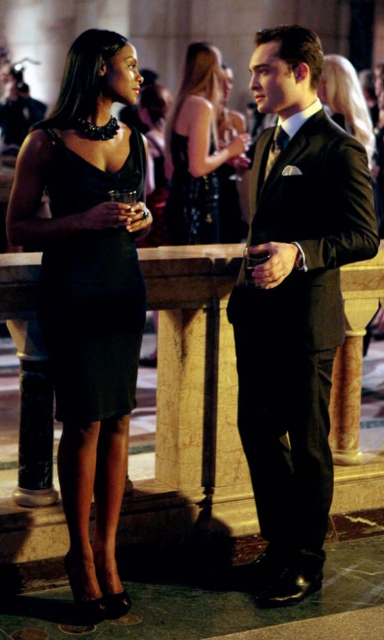 Tika Sumpter As Raina Thorpe And Ed Westwick As Chuck Bass In Gossip Girl, 2011
