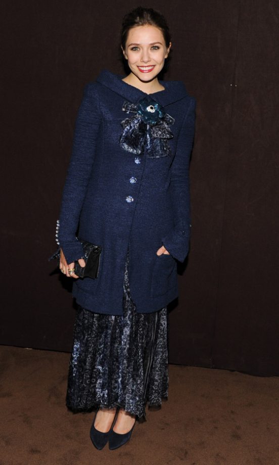 Elizabeth Olsen In Chanel At The Chanel Pre-Oscar Party 2012