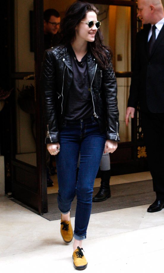 Kristen Stewart Rocked A Balenciaga Jacket During Paris Fashion Week AW12