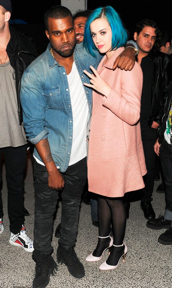 Kayne West And Katy Perry At The Kanye West Fashion Show AW12