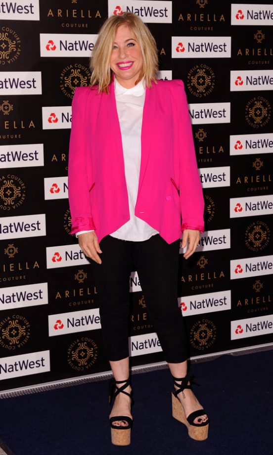 Brix Smith-Start Gives Her Outfit A Kick With A Hot Pink Blazer, 2012
