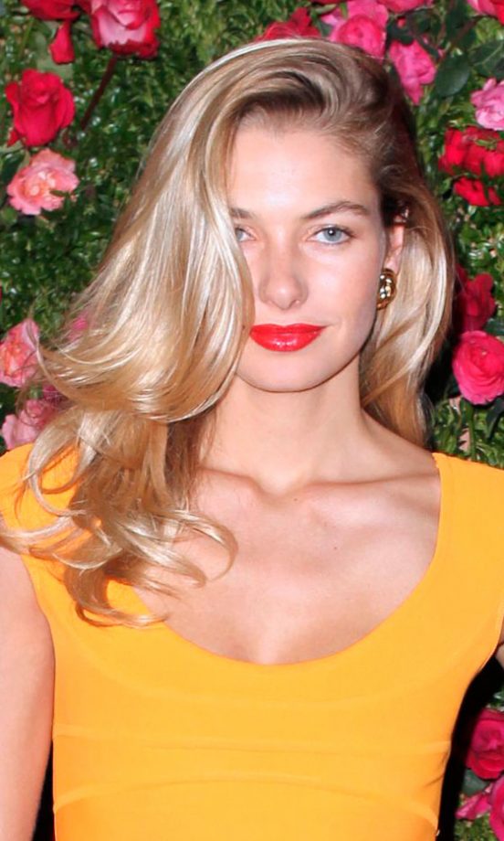 Jessica Hart Sizzles With Her Blonde Bombshell Waves And Red Lip, 2012