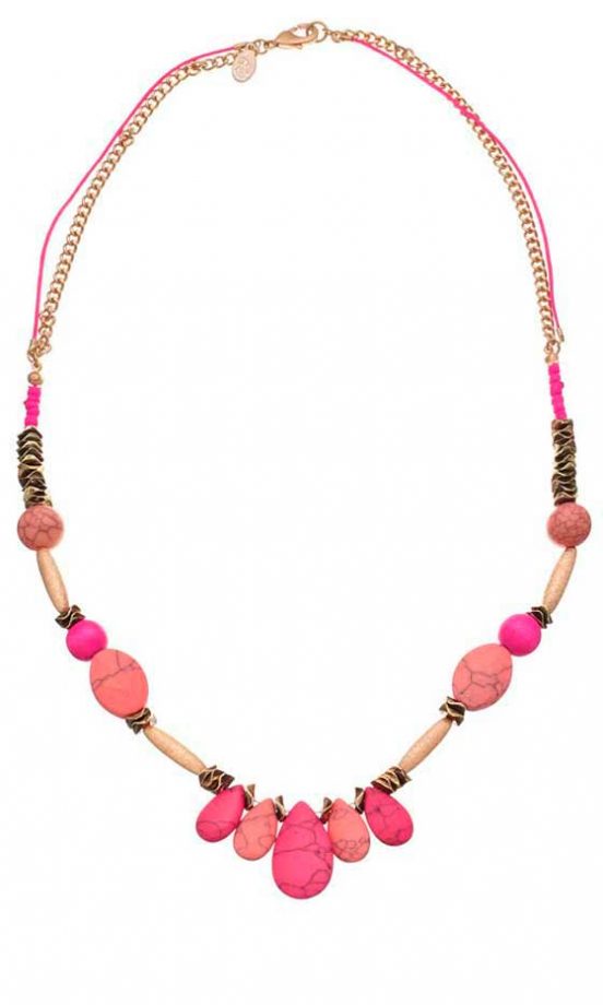 Accessorize Pink Stone Necklace, £12