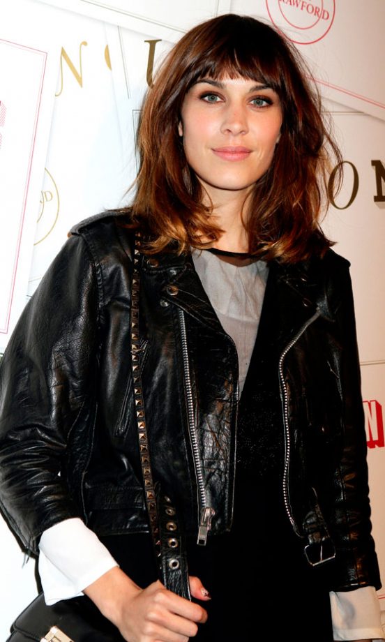 Alexa Chung Toughens Up Her Look With A Vintage Biker, 2012