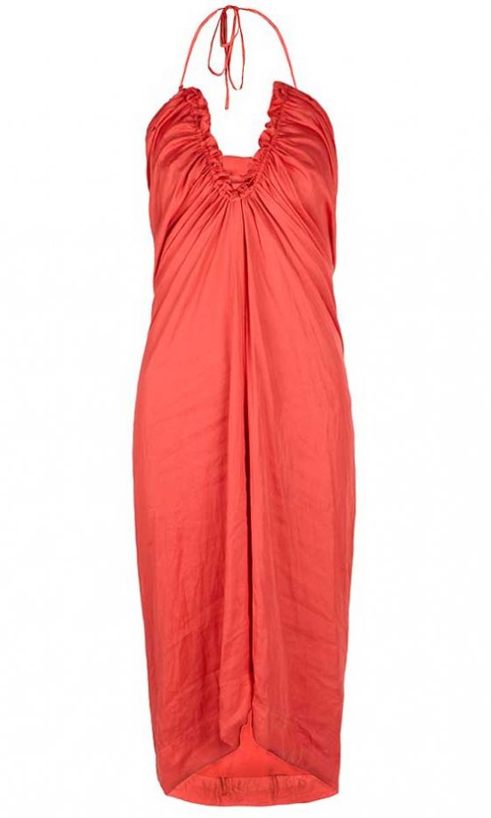 All Saints Red Draped Dress, £150