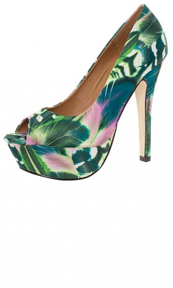 Barratts Floral Peep-Toe Platform Courts, £35