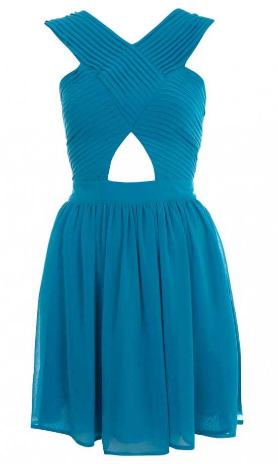 Miss Selfridge Blue Cut Out Dress, £50