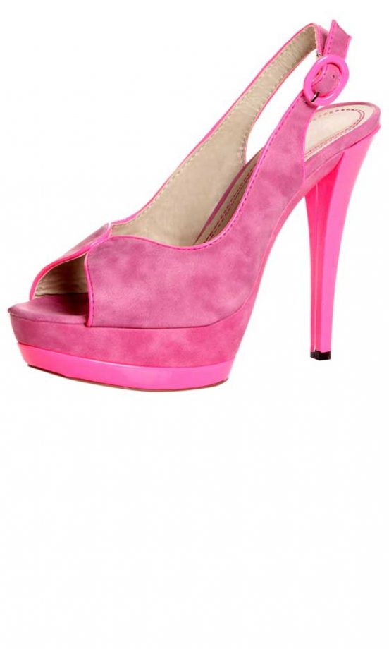 Boohoo Pink Colour Block Heels, £30