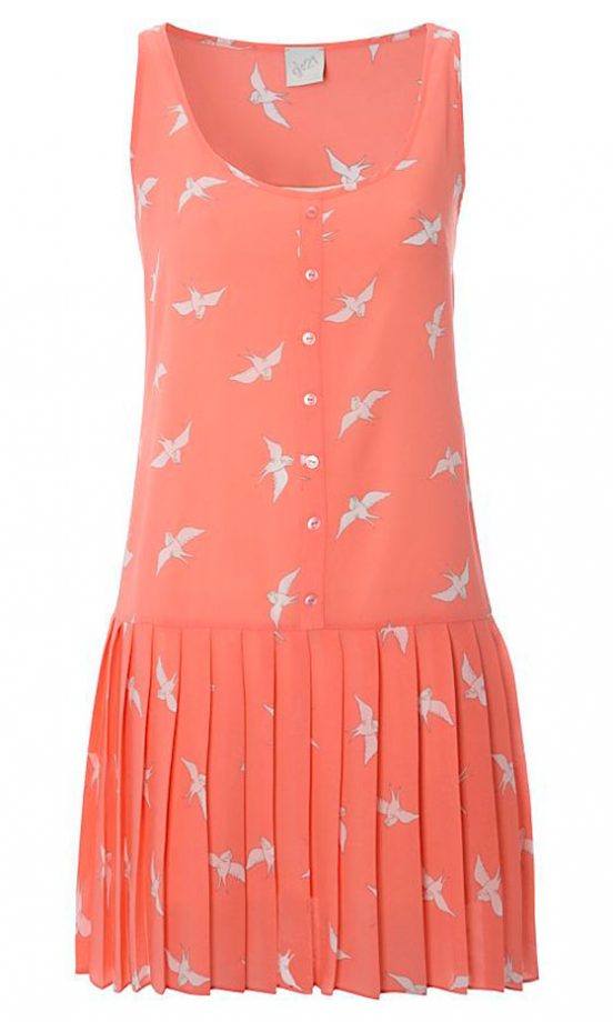 George at ASDA Coral Bird Print Dress, £16