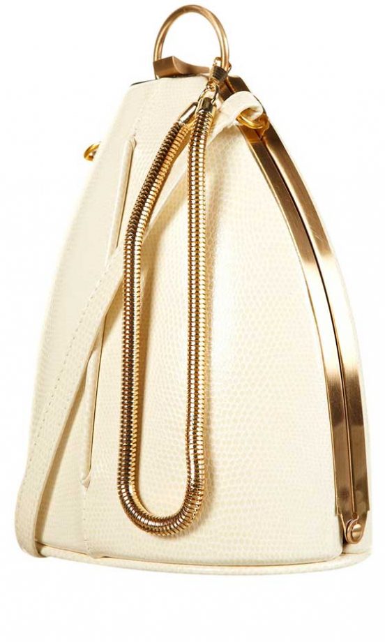 Topshop Cream Teardrop Bag, £30