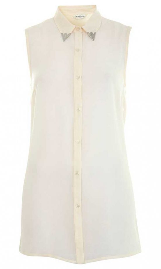 Miss Selfridge Cream Tipped Collar Blouse, £32