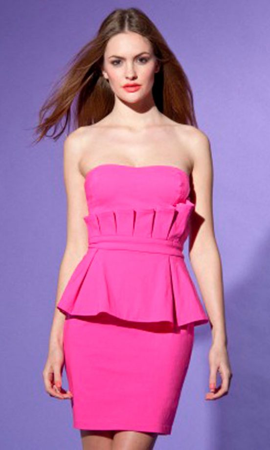 Lipsy SS12 Bandeau Double Peplum Dress, £60
