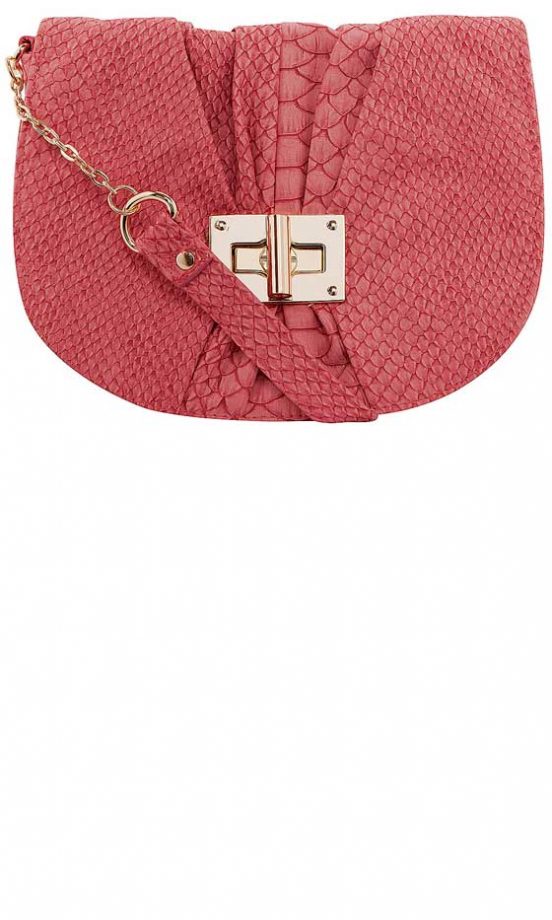 Dorothy Perkins Coral Ruched Bag, £15