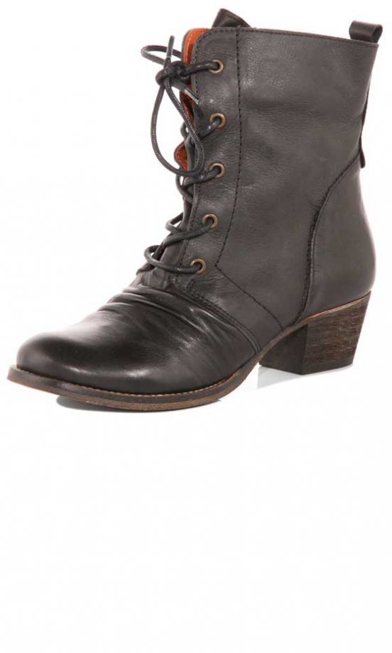 Dorothy Perkins Black Lace Up Leather Boots, £95
