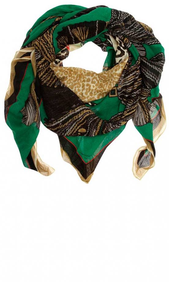 Dorothy Perkins Green Tassel Print Scarf, £14