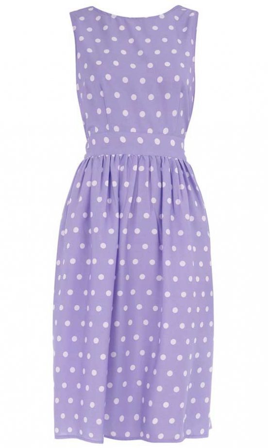 Dorothy Perkins Lilac Spot Midi Dress, £32