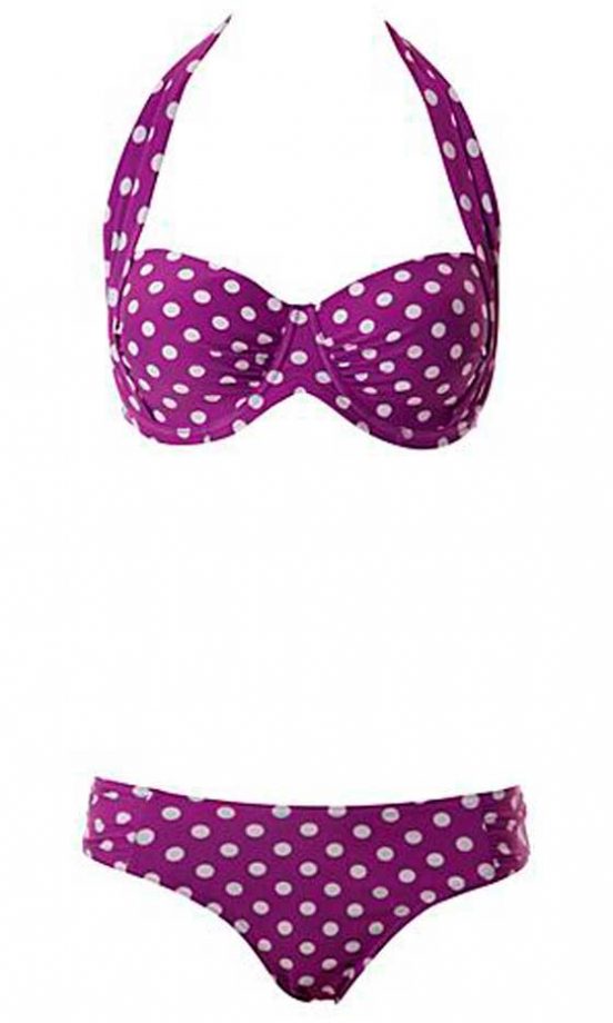 George at ASDA Poka Dot Purple Bikini, £12.