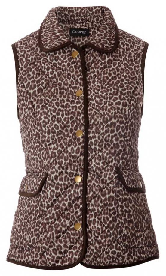 George At ASDA Leopard Print Quilted Gilet, £14
