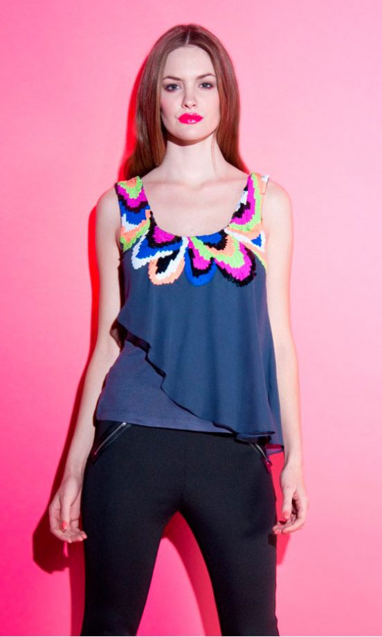 Lipsy SS12 Beaded Chiffon Vest, £40