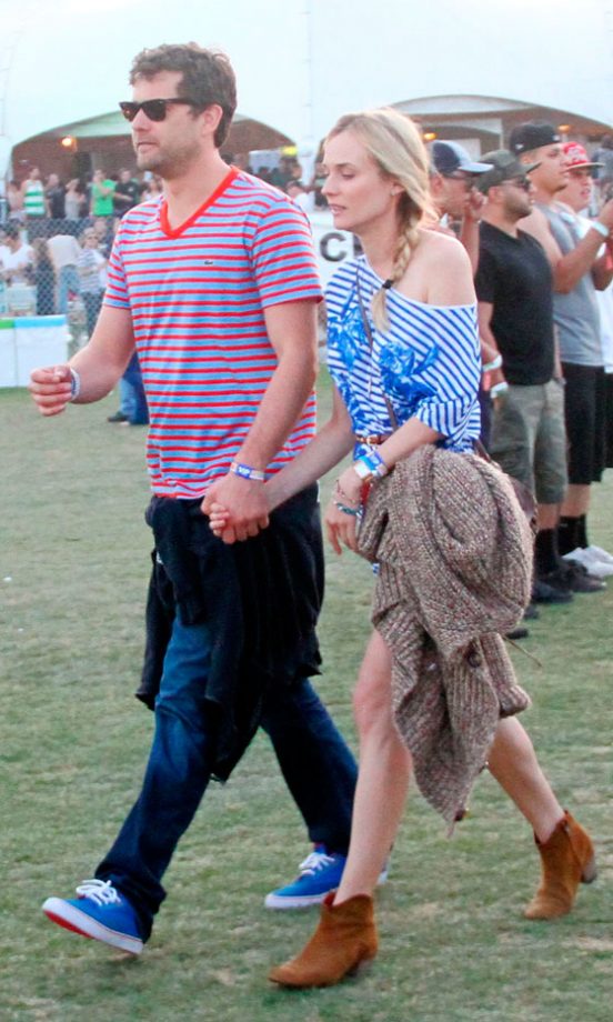 Diane Kruger and Joshua Jackson Wear Matching Stripes, 2012