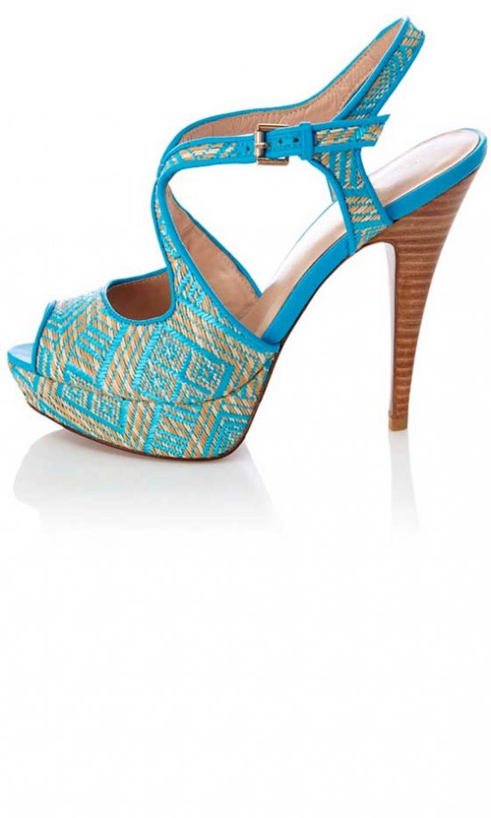 Karen Millen Colourful Raffia Platform Sandals, £140
