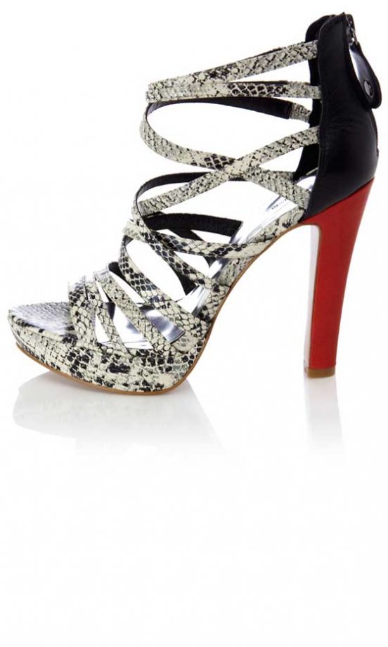 Karen Millen Snake And Tribal Pattern Sandals, £170